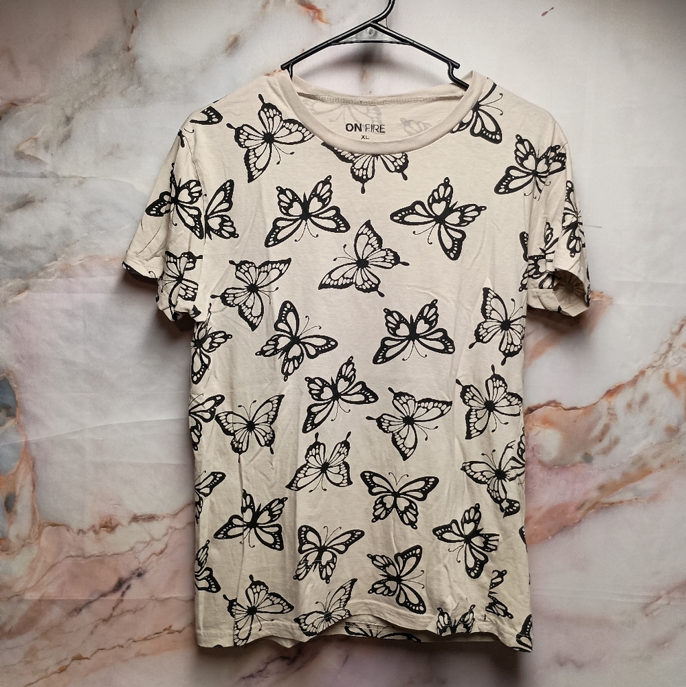 On Fire Graphic‎ Butterfly Tee